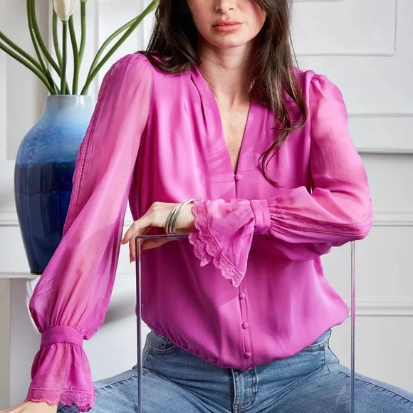 Elie Tahari Pink Blouse - Picture 5 of 7